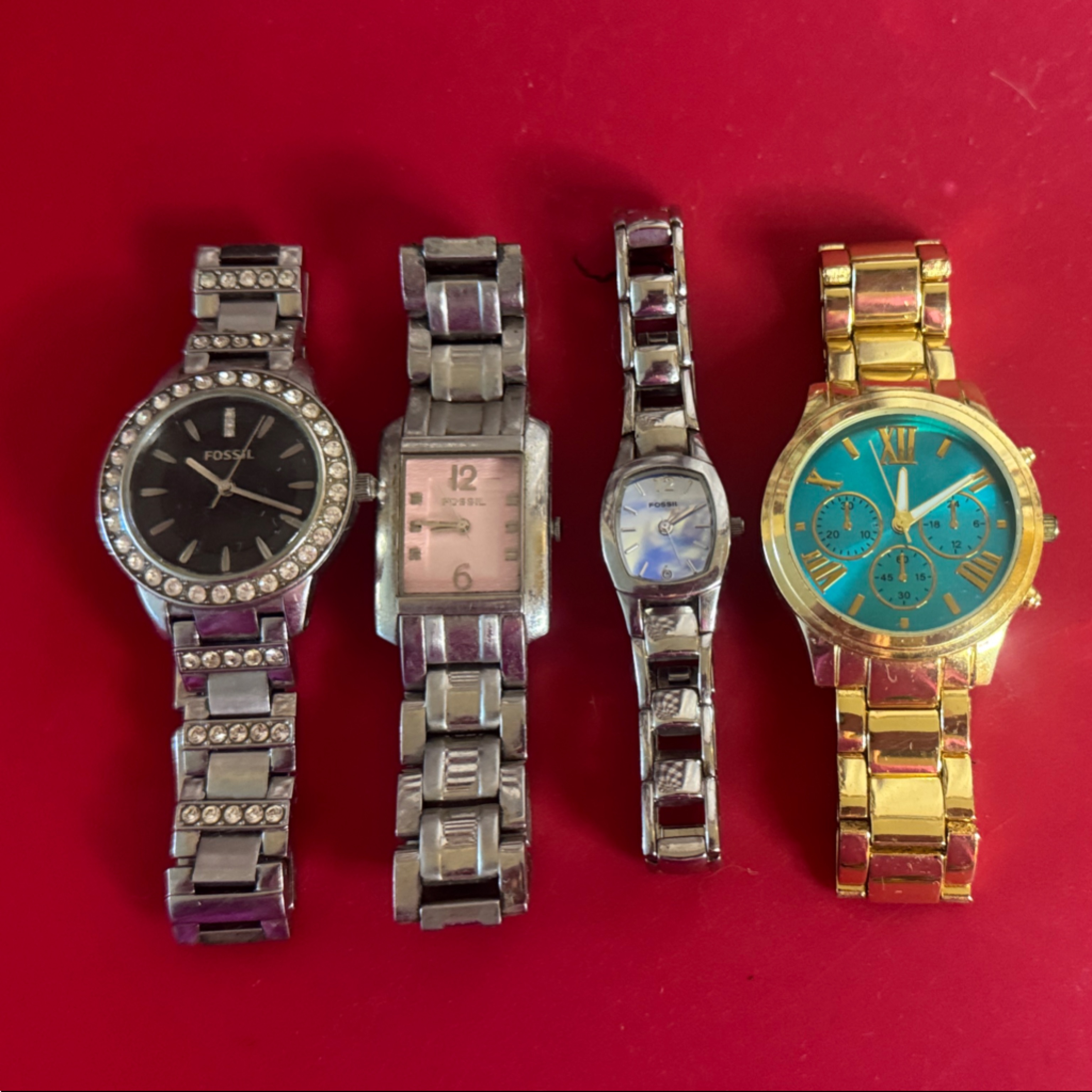 Fossil Silver And Gold Watches